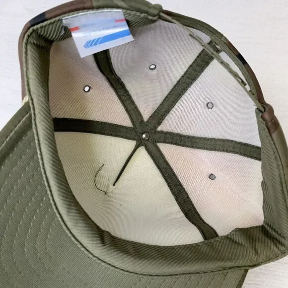 John Deere Vintage Trucker Hat Cap Insulated Foam McLean Implement Inc Camo NWOT - Picture 8 of 10